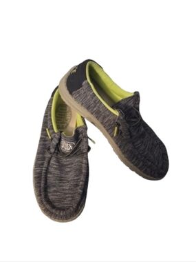 Hey Dude Kids Boys Wally Youth Stretch Navy Loafers Comfort Cotton Rural Country